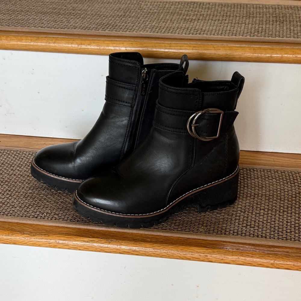 Black Leather Ankle Boots Blondo waterproof size 7